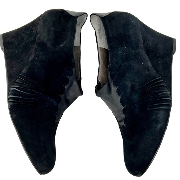 Umberto Raffini women's Jamie black suede wedge booties size 39/8-8.5 - Picture 5 of 14